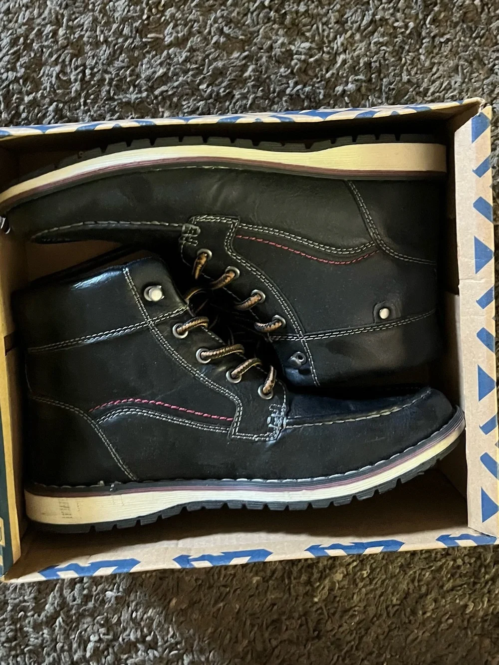 Men's Black Leather Chukka Boots with Contrast Sole